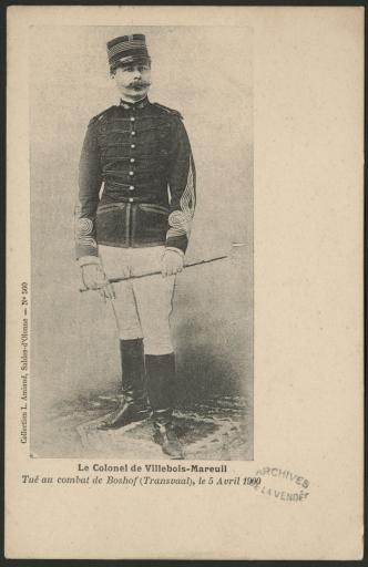 Le colonel de Villebois-Mareuil (mort en 1900).